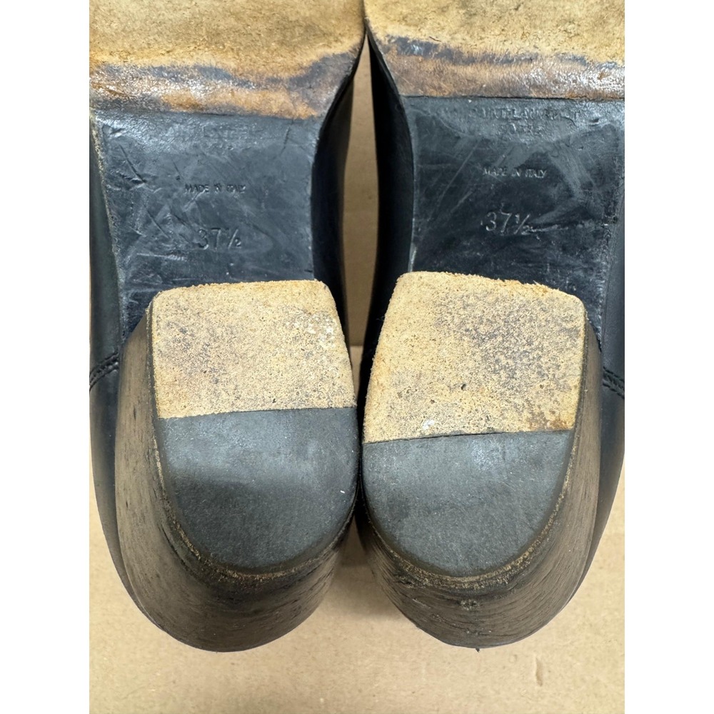 Saint Laurent Leather Pointed Toe Pull On Chelsea Boots Black Women Size 37.5 EU - Picture 10 of 13